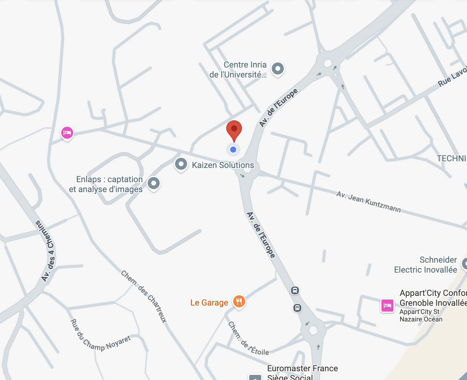 Plan d'accès au 545